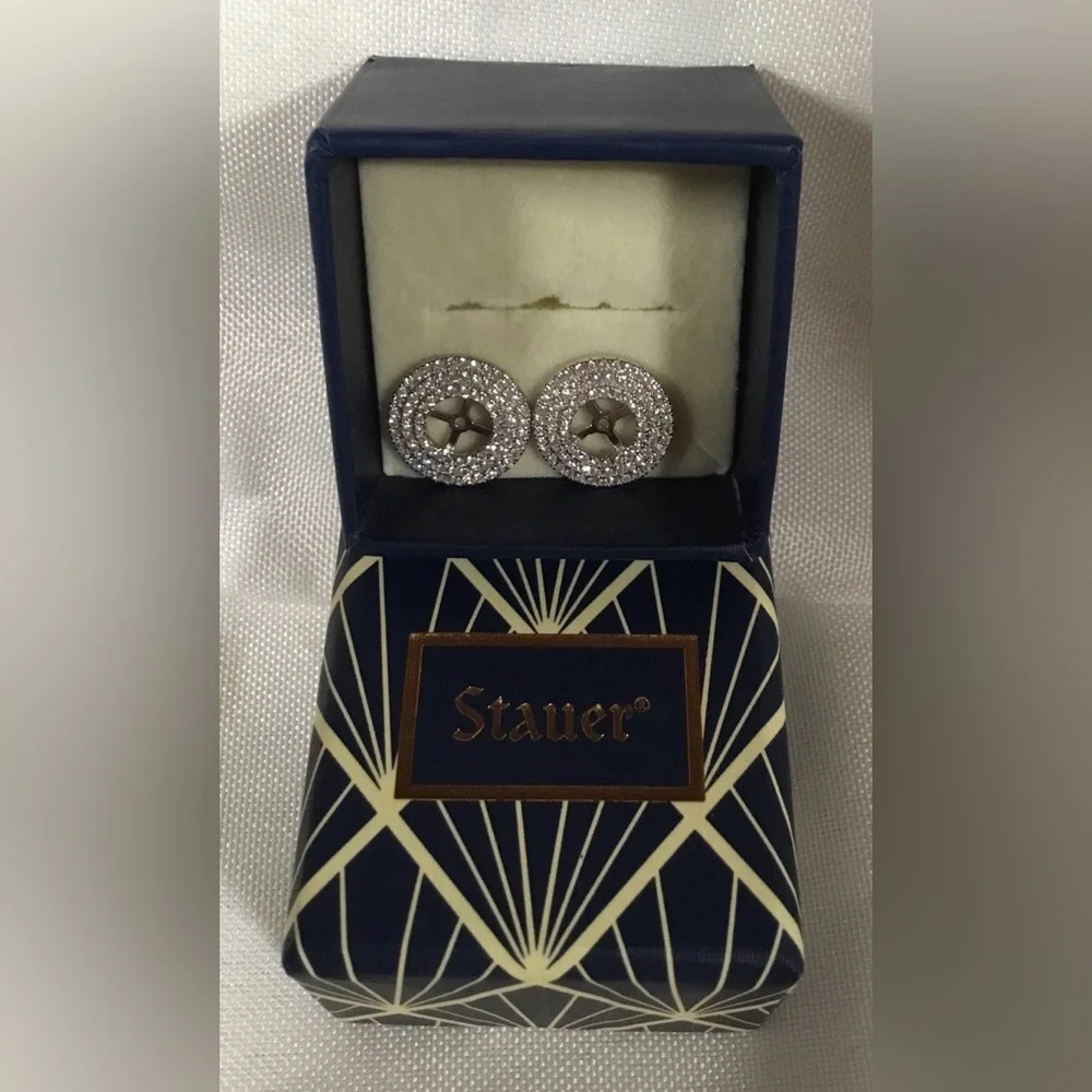 STAUER Halo Earring Jackets